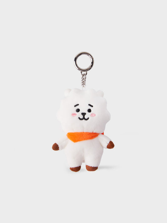 BT21 BABY MANG FLAT FUR FACE BAG CHARM PURPLE HEART EDITION