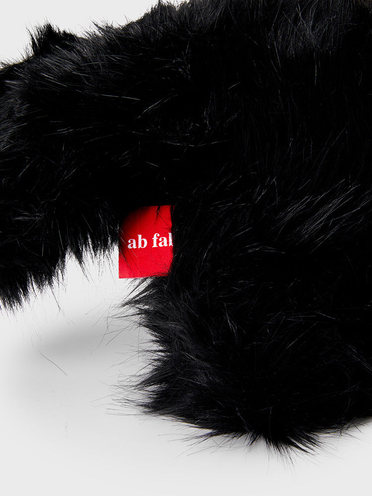 ab fab. BIG CAT CUSHION (BLACK)