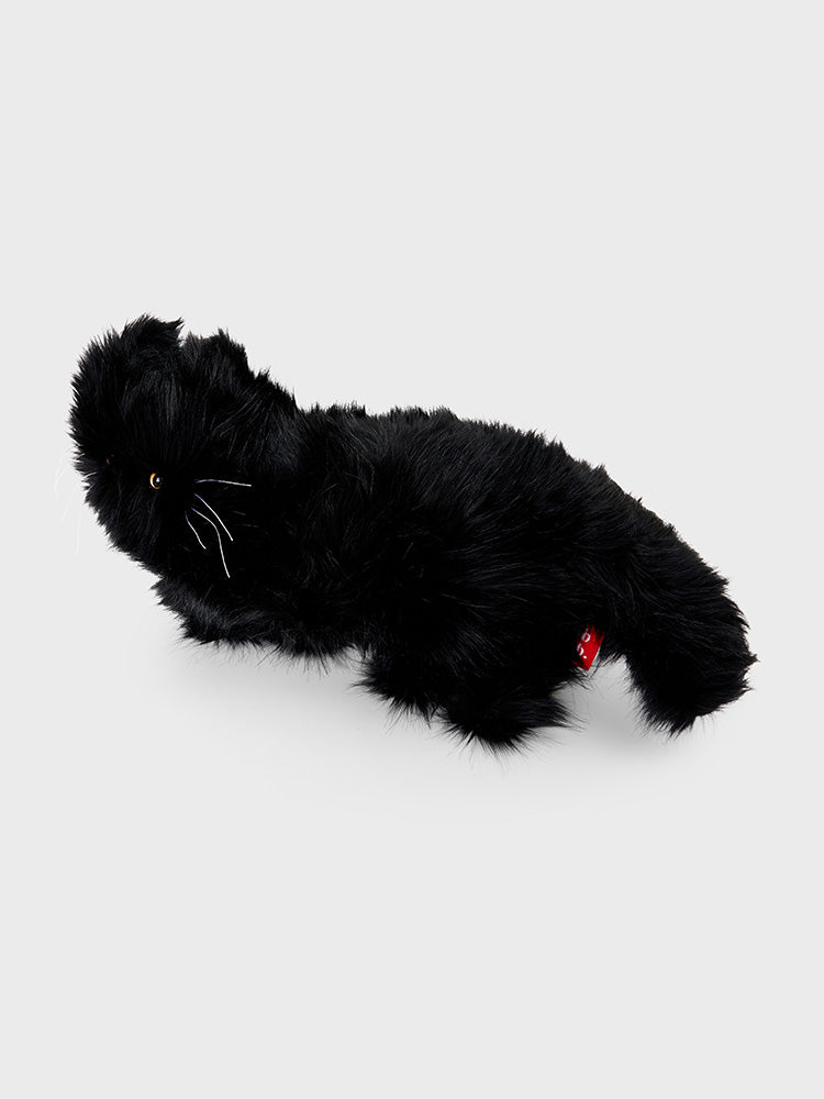 ab fab. BIG CAT CUSHION (BLACK)