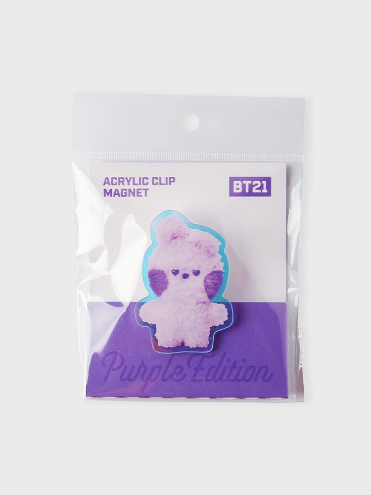 [NEW] 라인프렌즈 BT21 COOKY Purple of Wish Edition 미니니 아크릴 클립 마그넷