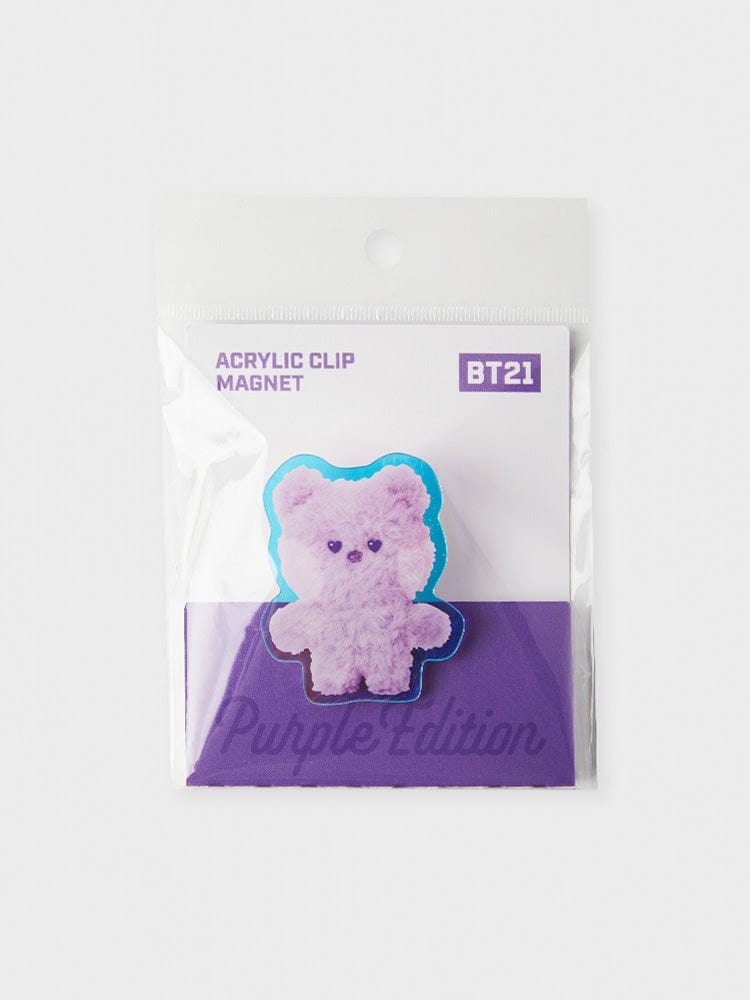 [NEW] 라인프렌즈 BT21 KOYA Purple of Wish Edition 미니니 아크릴 클립 마그넷