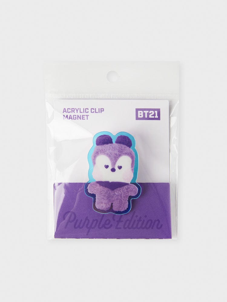 [NEW] 라인프렌즈 BT21 MANG Purple of Wish Edition 미니니 아크릴 클립 마그넷