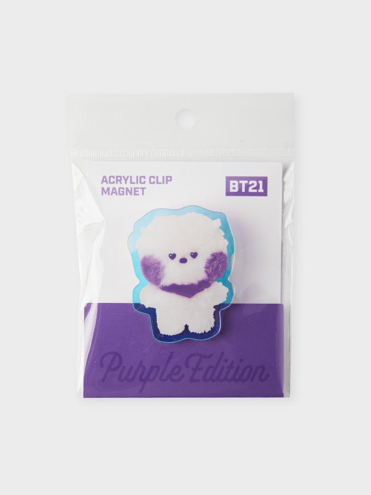 [NEW] 라인프렌즈 BT21 RJ Purple of Wish Edition 미니니 아크릴 클립 마그넷