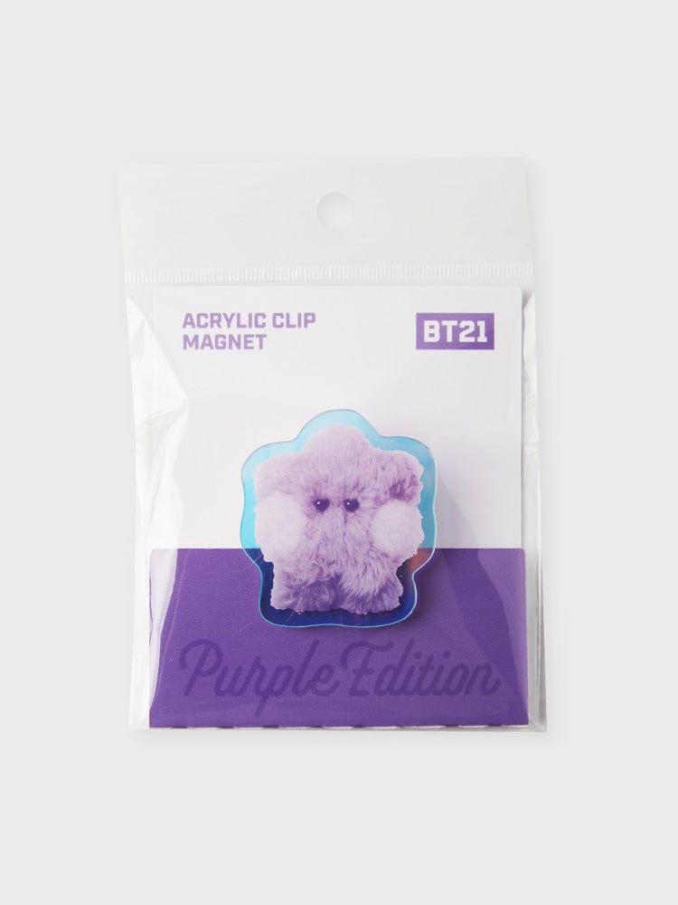 [NEW] 라인프렌즈 BT21 SHOOKY Purple of Wish Edition 미니니 아크릴 클립 마그넷