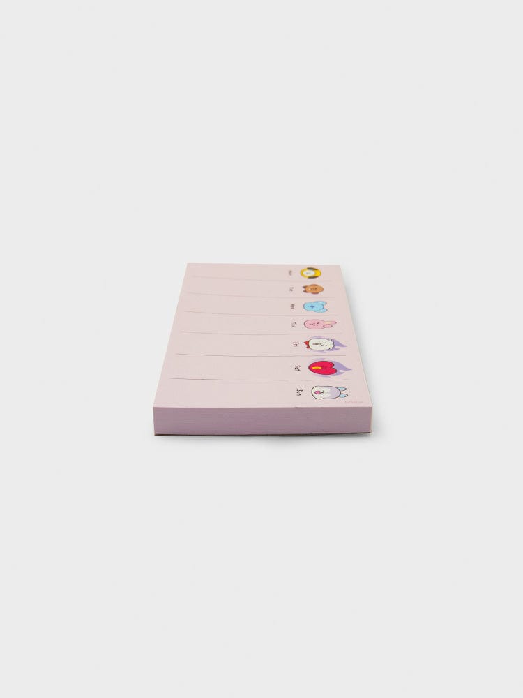 BT21 WEEKLY CHECKLIST NOTEPADS 2024 SEASON'S GREETINGS