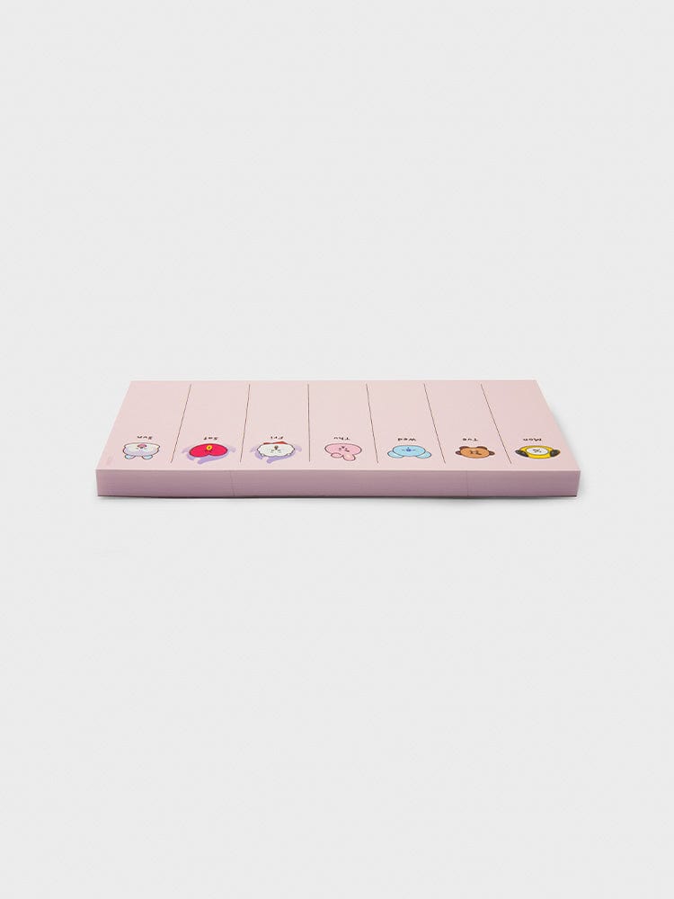 BT21 WEEKLY CHECKLIST NOTEPADS 2024 SEASON'S GREETINGS