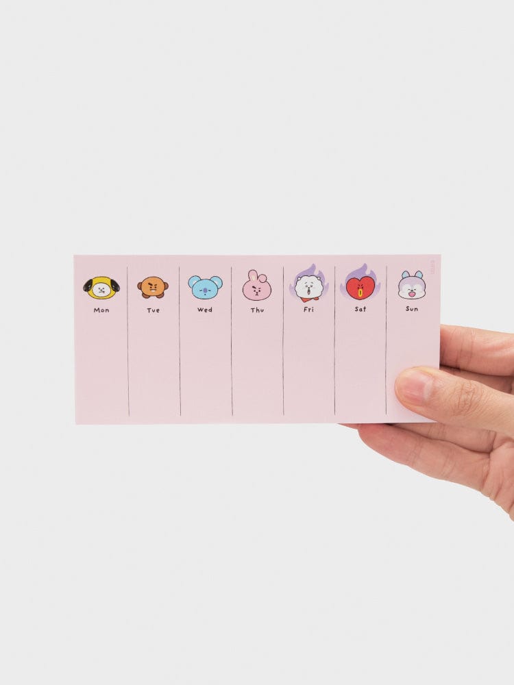 BT21 WEEKLY CHECKLIST NOTEPADS 2024 SEASON'S GREETINGS