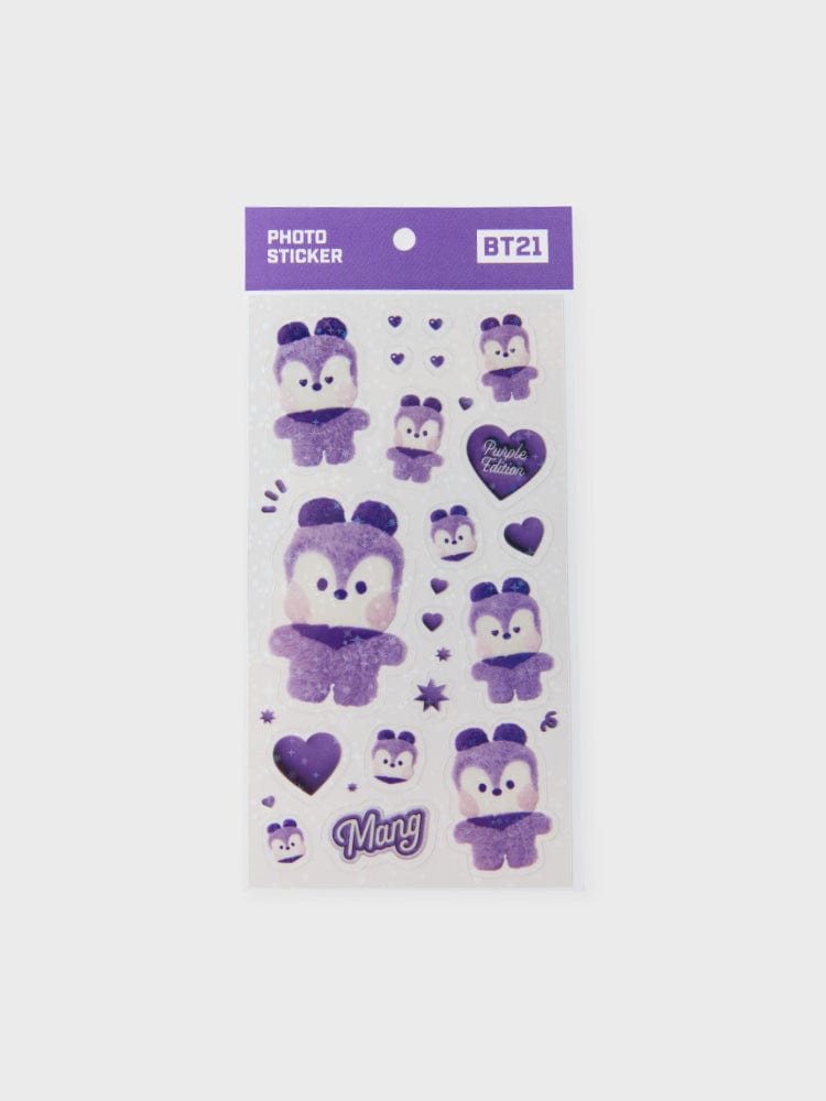 [NEW] 라인프렌즈 BT21 MANG Purple of Wish Edition 미니니 스티커