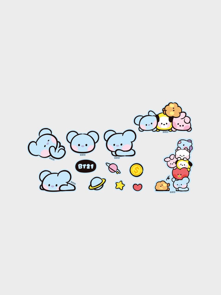 [NEW] 라인프렌즈 BT21 KOYA 미니니 틴케이스 스티커 세트