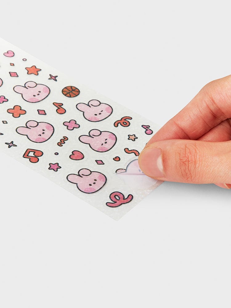 BT21 COOKY minini REMOVABLE STICKERS GLITTER EDITION