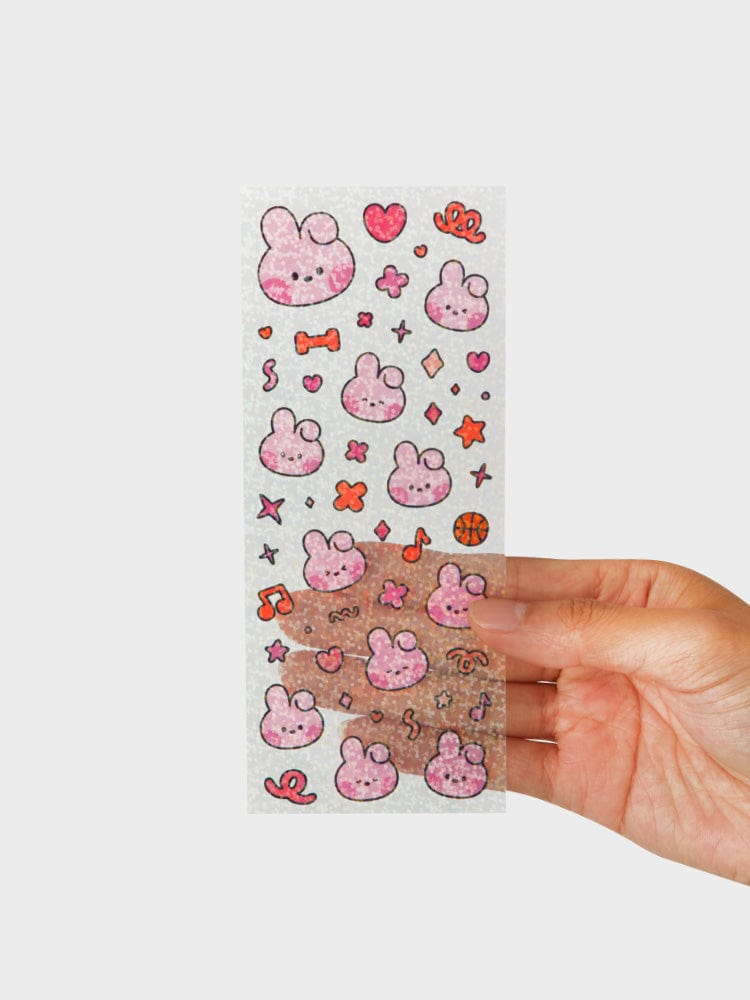 BT21 COOKY minini REMOVABLE STICKERS GLITTER EDITION