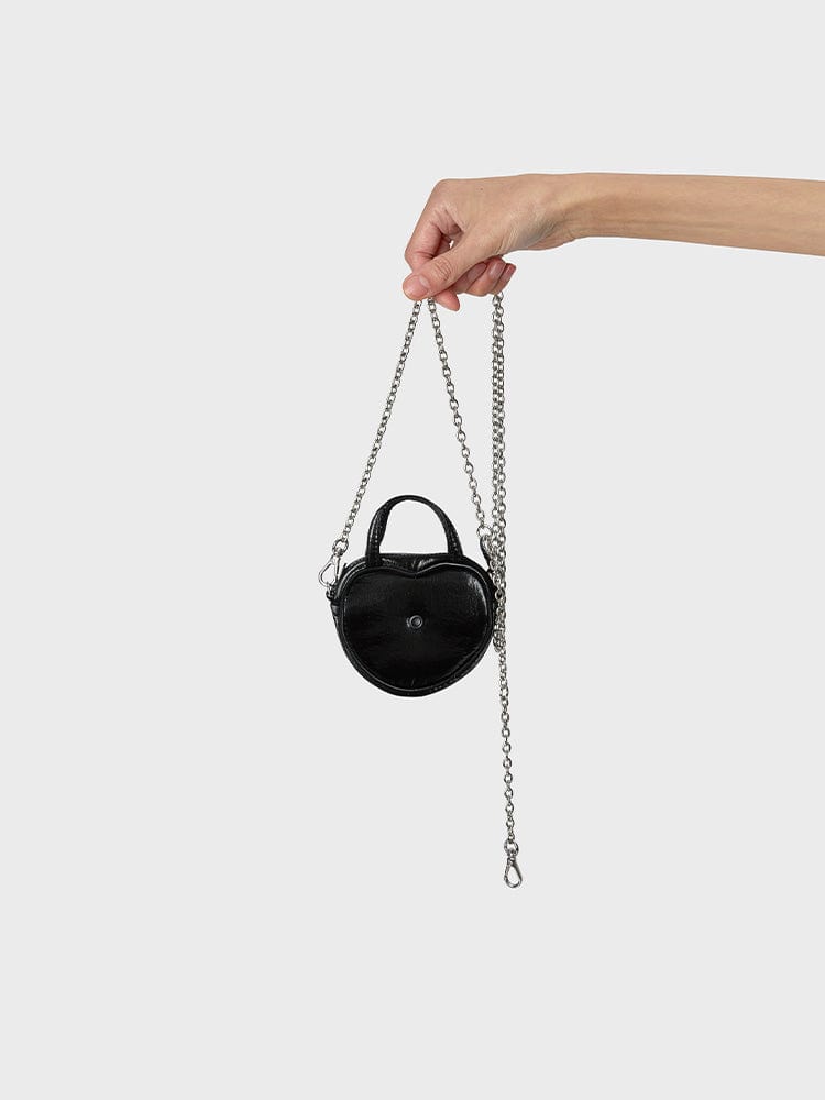 COLLER MINI APPLE KEYRING POUCH ONYX BLACK