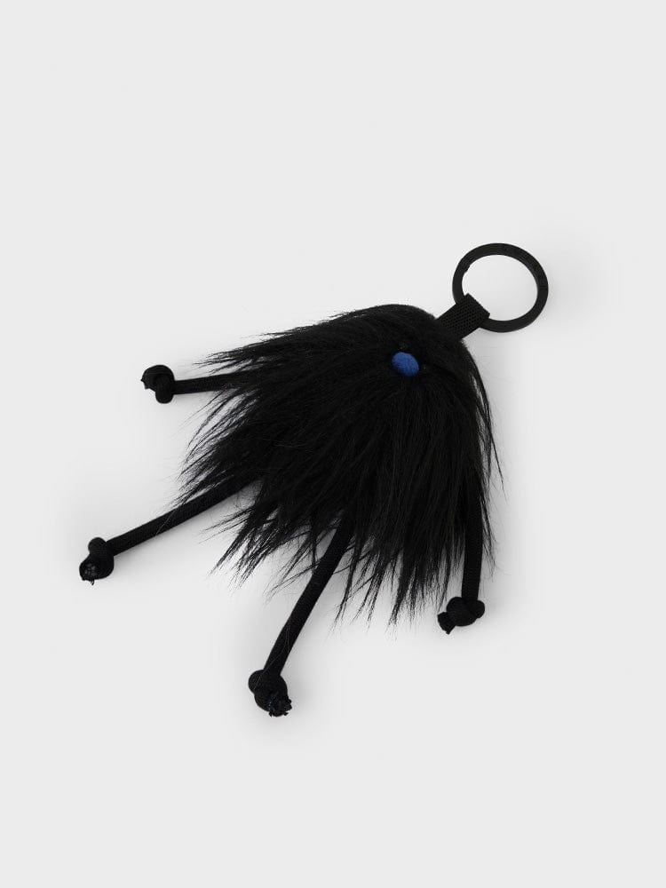 COLLER MINI FURRY DOLL KEYRING BLACK