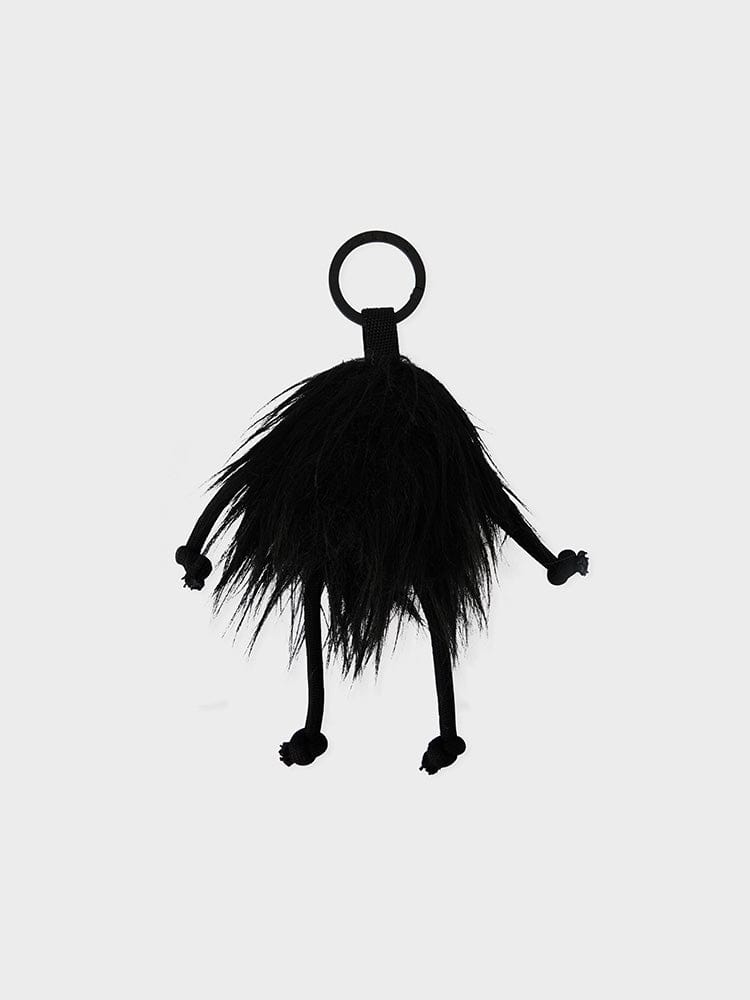 COLLER MINI FURRY DOLL KEYRING BLACK