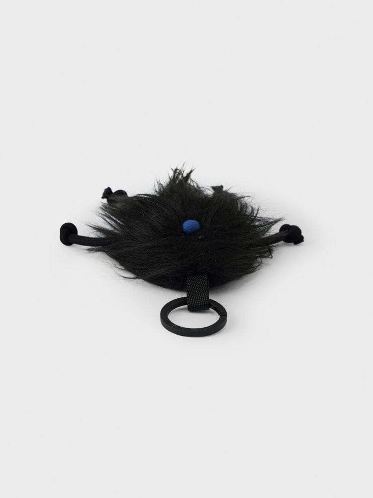 COLLER MINI FURRY DOLL KEYRING BLACK