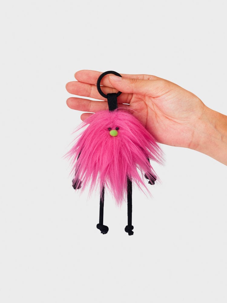 COLLER MINI FURRY DOLL KEYRING PINK