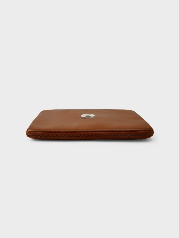 LINE FRIENDS BROWN LAPTOP SLEEVE (13INCH) LEATHERLIKE SQUARE