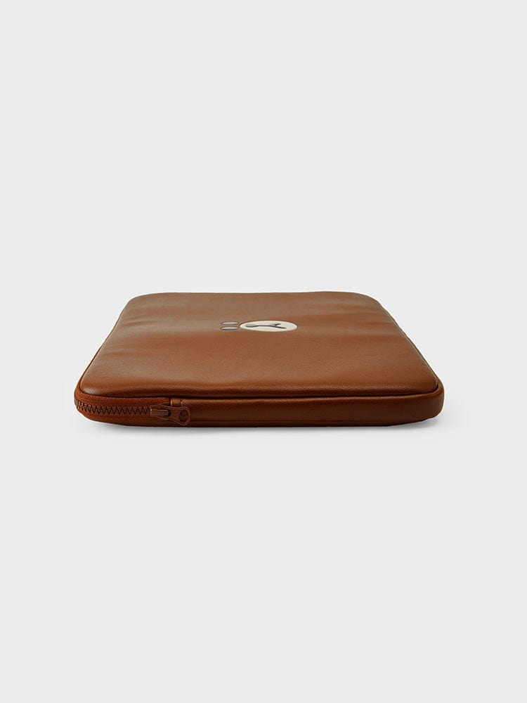 LINE FRIENDS BROWN LAPTOP SLEEVE (13INCH) LEATHERLIKE SQUARE