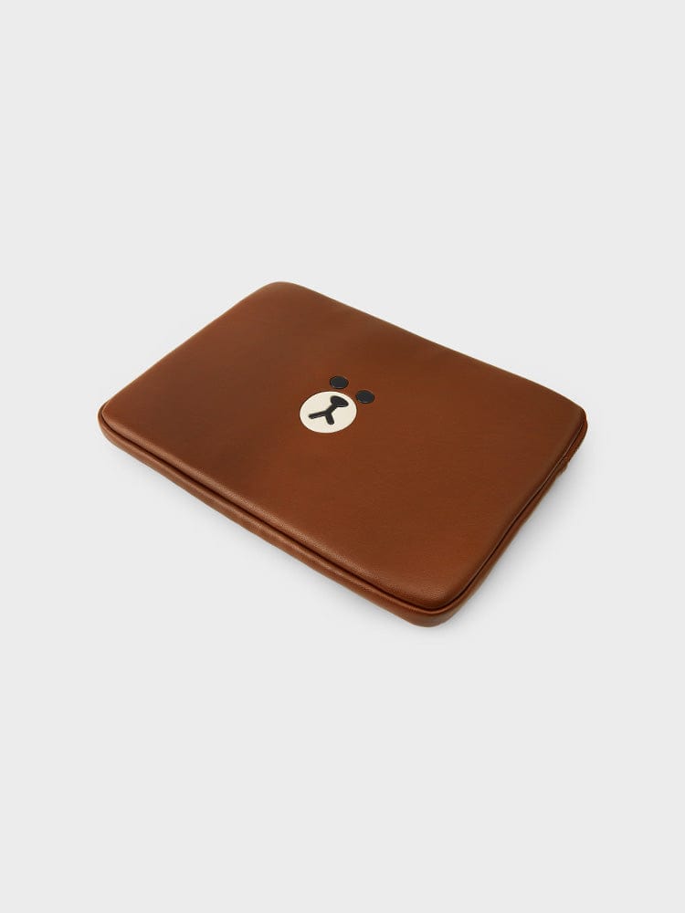 LINE FRIENDS BROWN LAPTOP SLEEVE (13INCH) LEATHERLIKE SQUARE