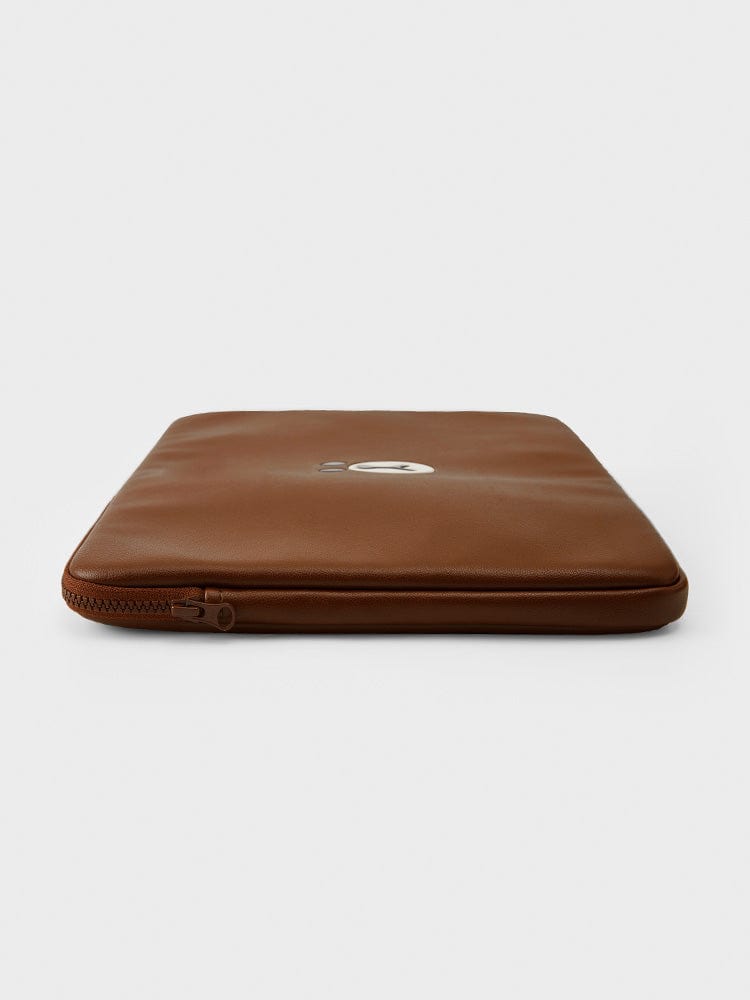 LINE FRIENDS BROWN LAPTOP SLEEVE (16INCH) LEATHERLIKE SQUARE