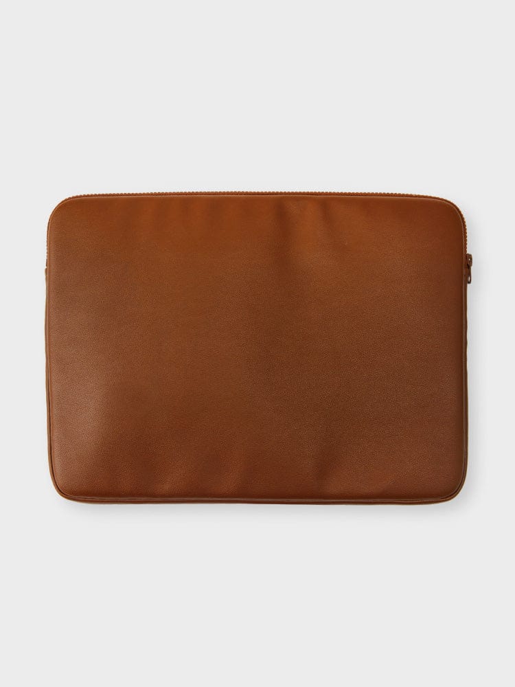 LINE FRIENDS BROWN LAPTOP SLEEVE (16INCH) LEATHERLIKE SQUARE