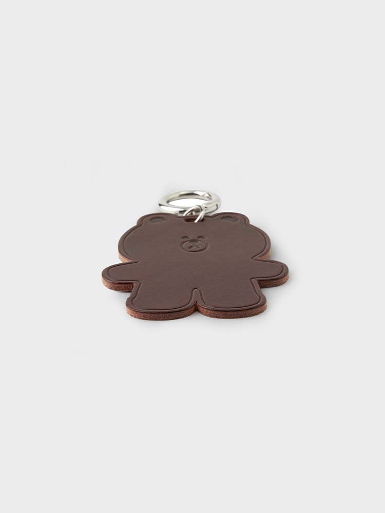 LINE FRIENDS BROWN KEYRING ORIGINAL LEATHER