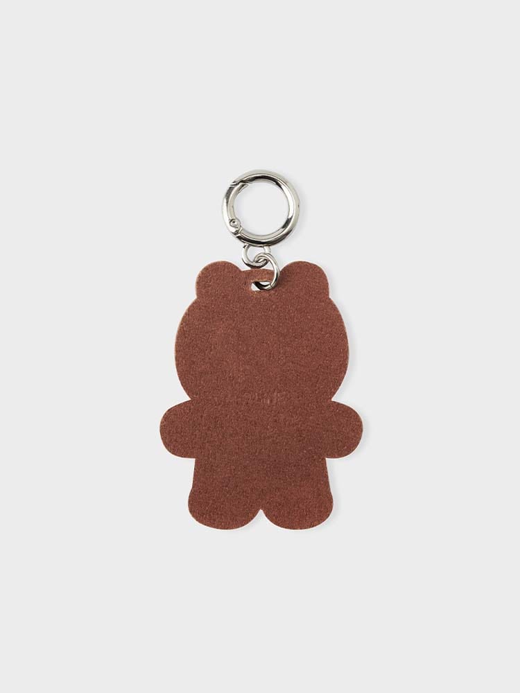 LINE FRIENDS BROWN KEYRING ORIGINAL LEATHER