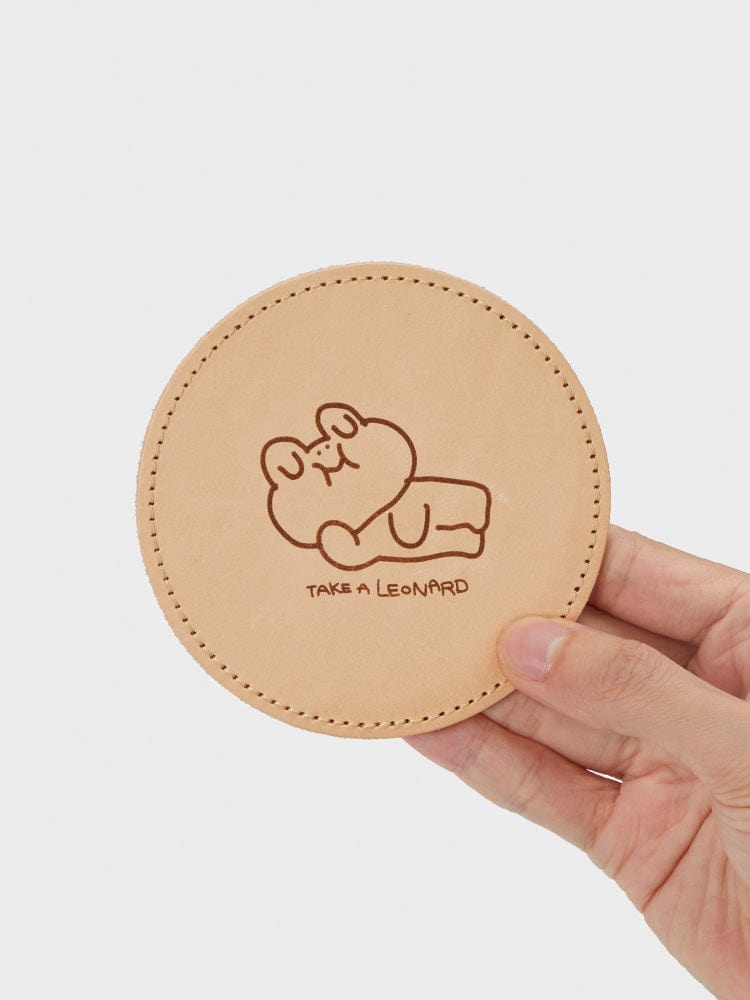 LINE FRIENDS LEONARD COASTER ORIGINAL LEATHER