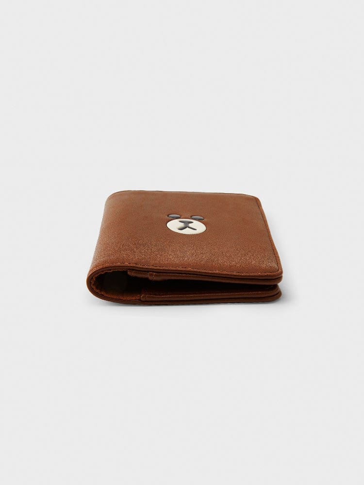 LINE FRIENDS BROWN PASSPORT COVER LEATHERLIKE SQUARE