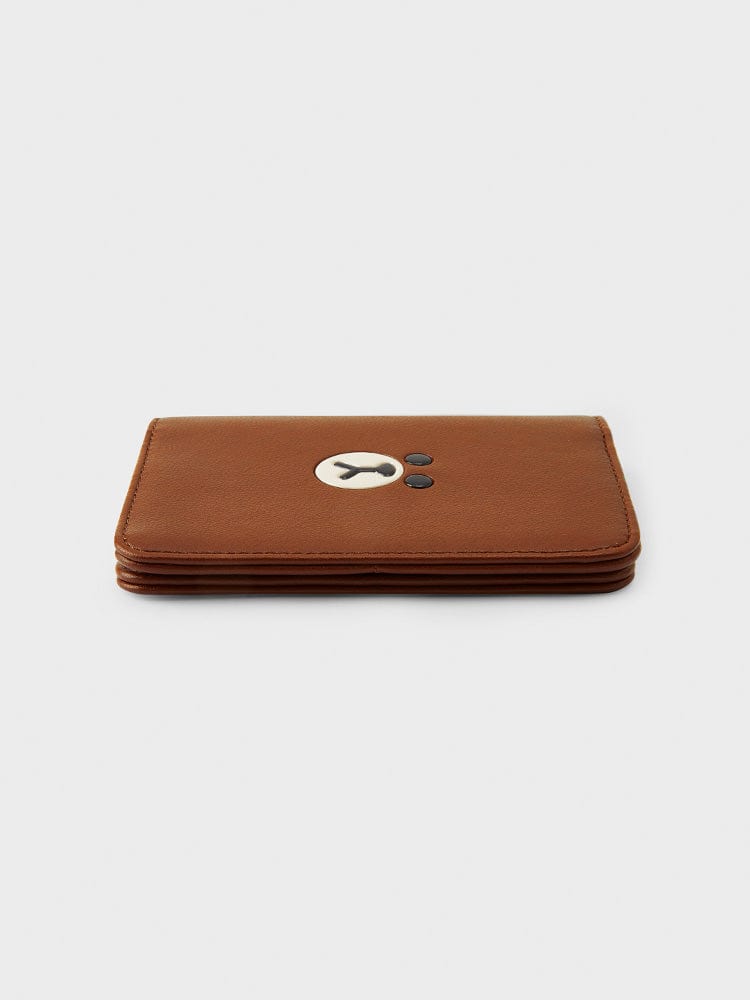 LINE FRIENDS BROWN PASSPORT COVER LEATHERLIKE SQUARE