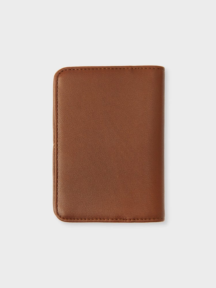 LINE FRIENDS BROWN PASSPORT COVER LEATHERLIKE SQUARE