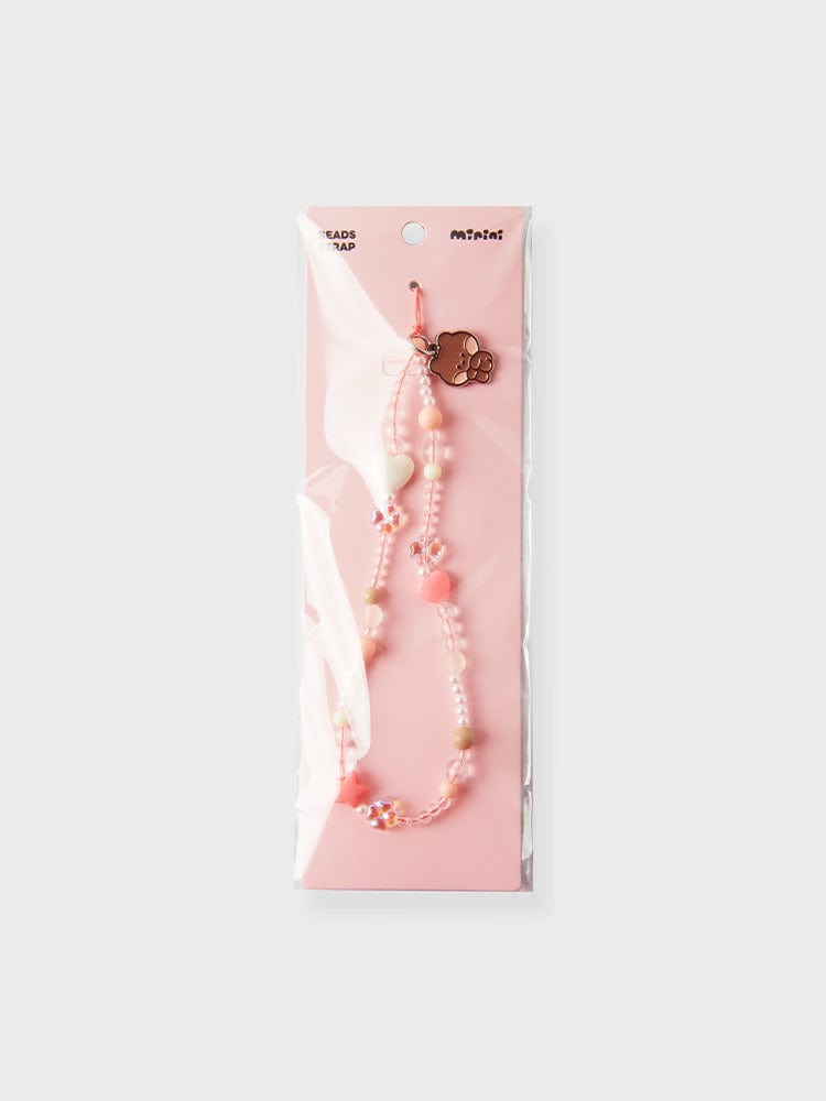 LINE FRIENDS minini bnini BEADS STRAP KEYRING