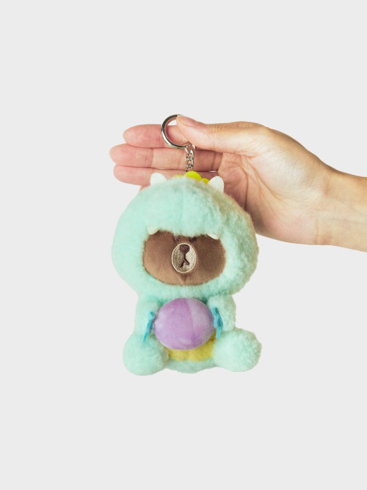 LINE FRIENDS BROWN DOLL KEYRING DRAGON EDITION