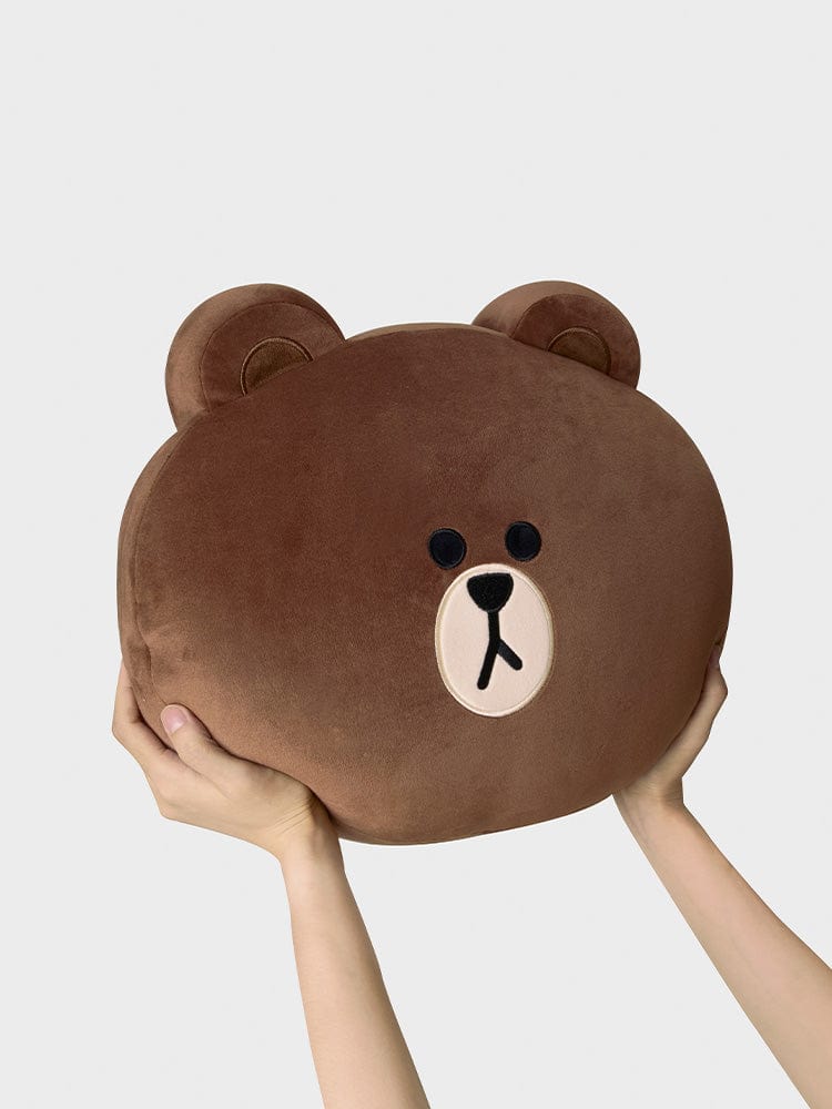 LINE FRIENDS BROWN FACE CUSHION