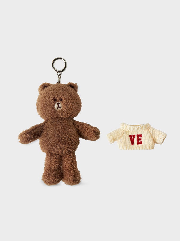 LINE FRIENDS BROWN SOULMATE KEYRING (LOVE)