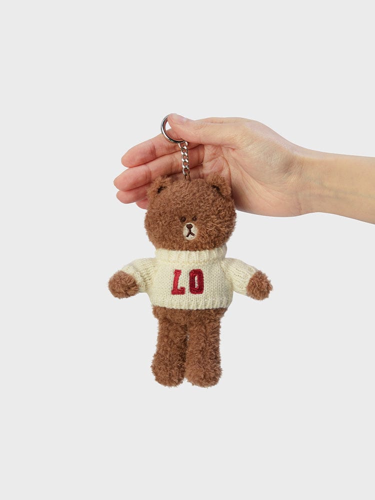 LINE FRIENDS BROWN SOULMATE KEYRING (LOVE)