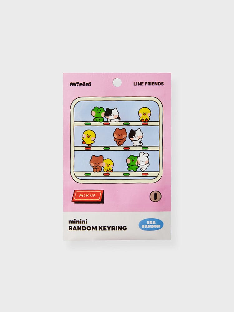 LINE FRIENDS minini NAME TAG KEYRING (RANDOM)