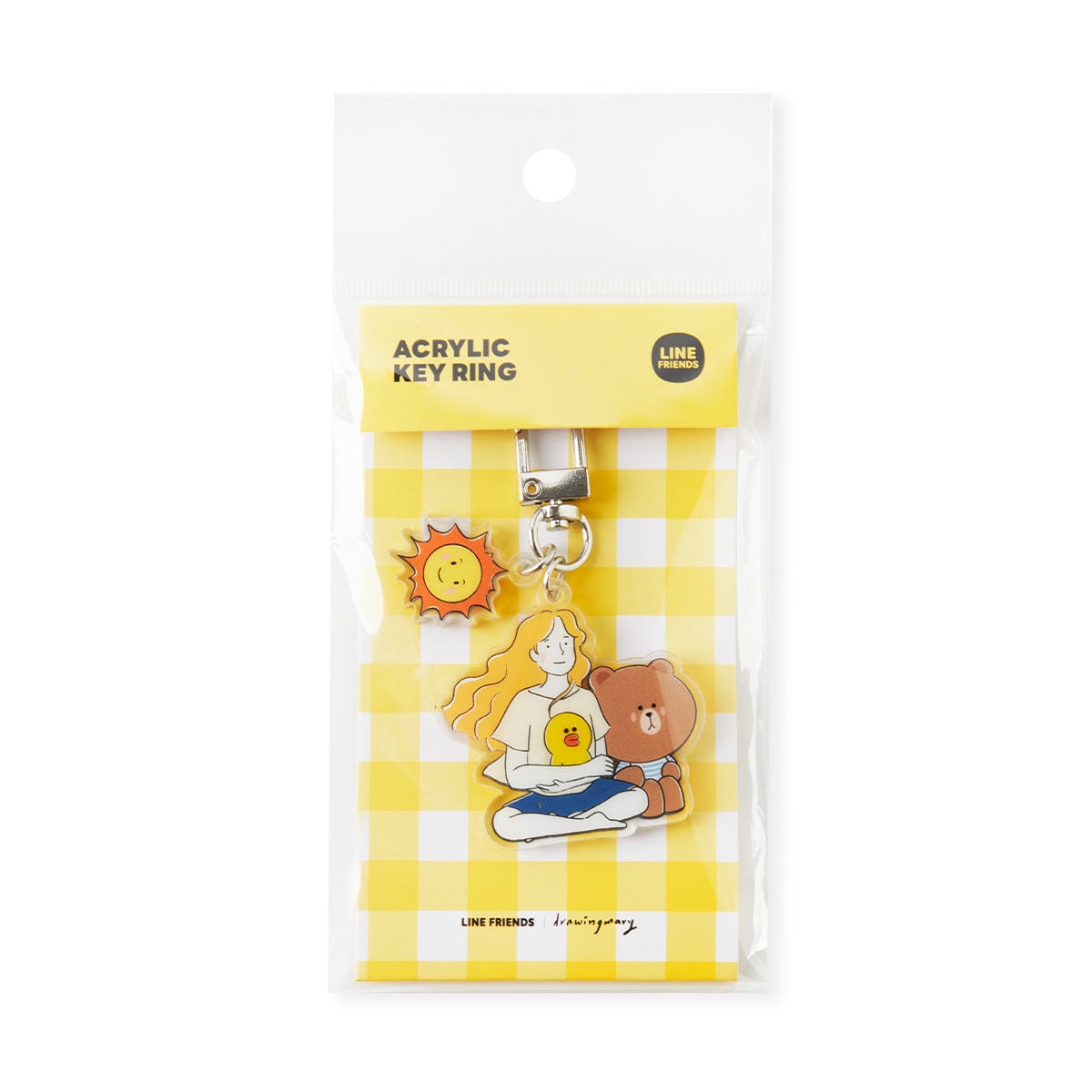 LINE FRIENDS BROWN DRAWING MARY ACRYLIC KEYRING - A