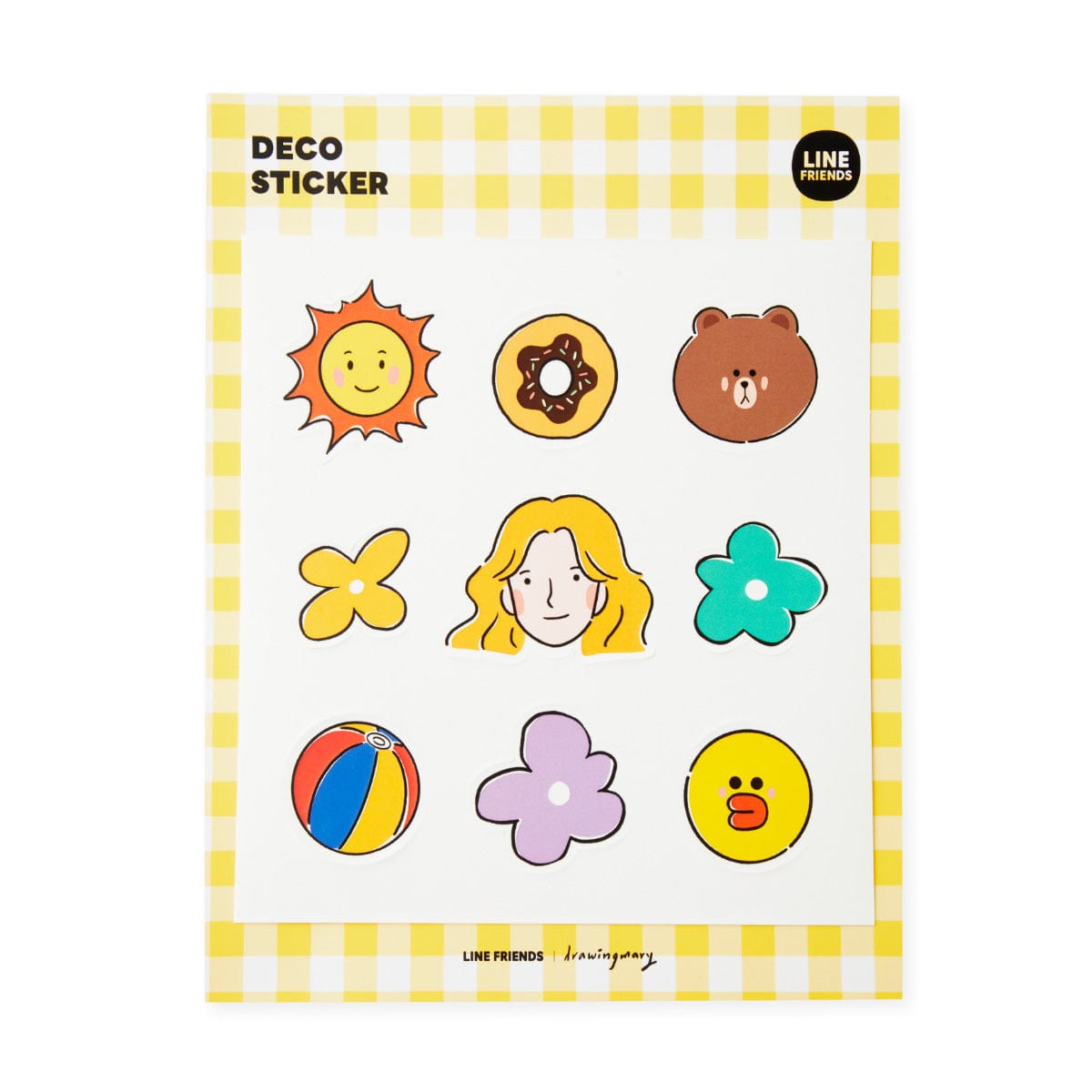 LINE FRIENDS BROWN DRAWING MARY DECORATIVE STICKERS