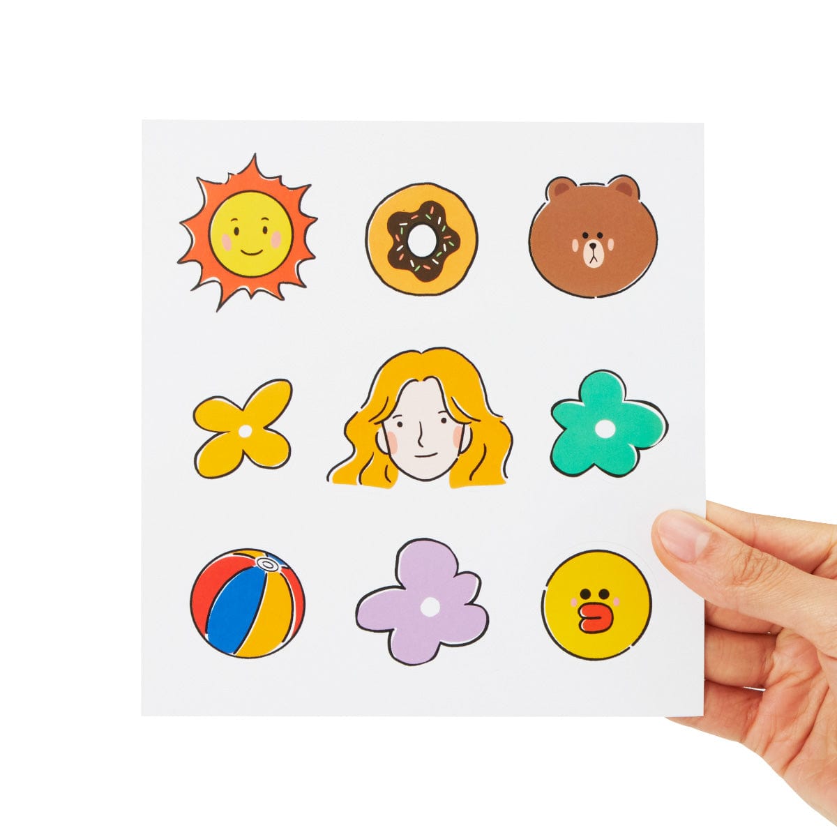 LINE FRIENDS BROWN DRAWING MARY DECORATIVE STICKERS