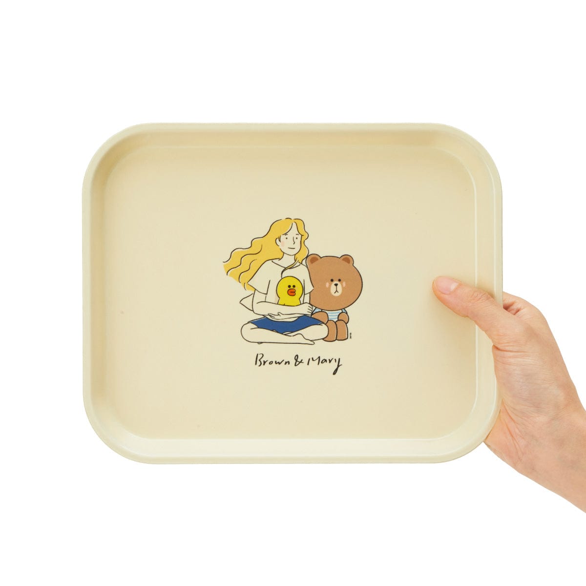 LINE FRIENDS BROWN DRAWING MARY TRAY (M)