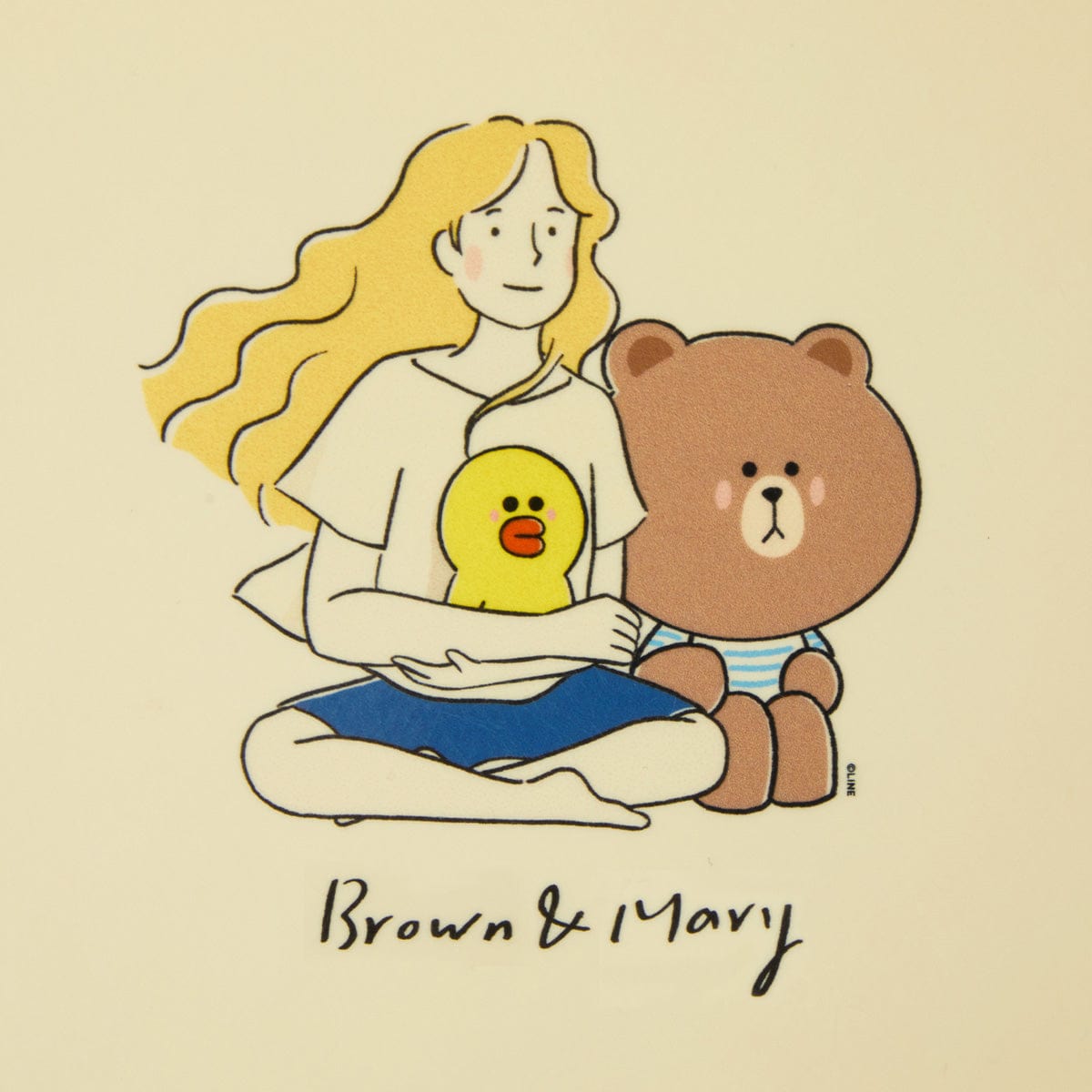 LINE FRIENDS BROWN DRAWING MARY TRAY (M)