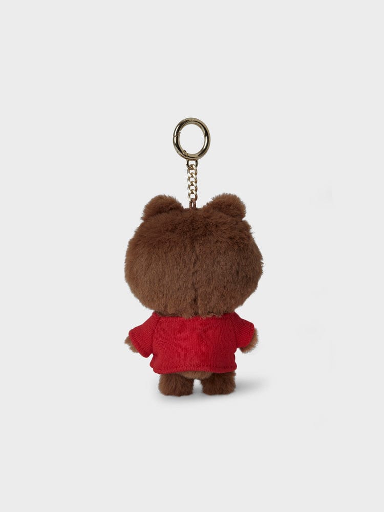 LINE FRIENDS BROWN IN RED KEYRING