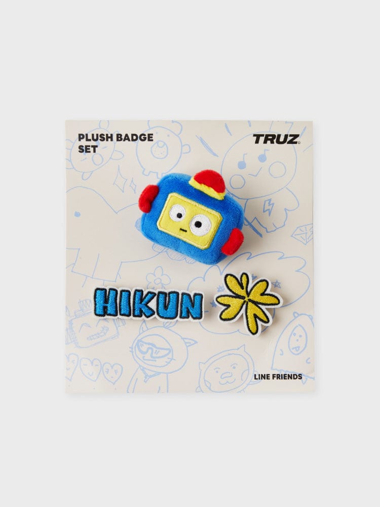 [NEW] 라인프렌즈 TRUZ HIKUN 아티스트 인형 뱃지 세트