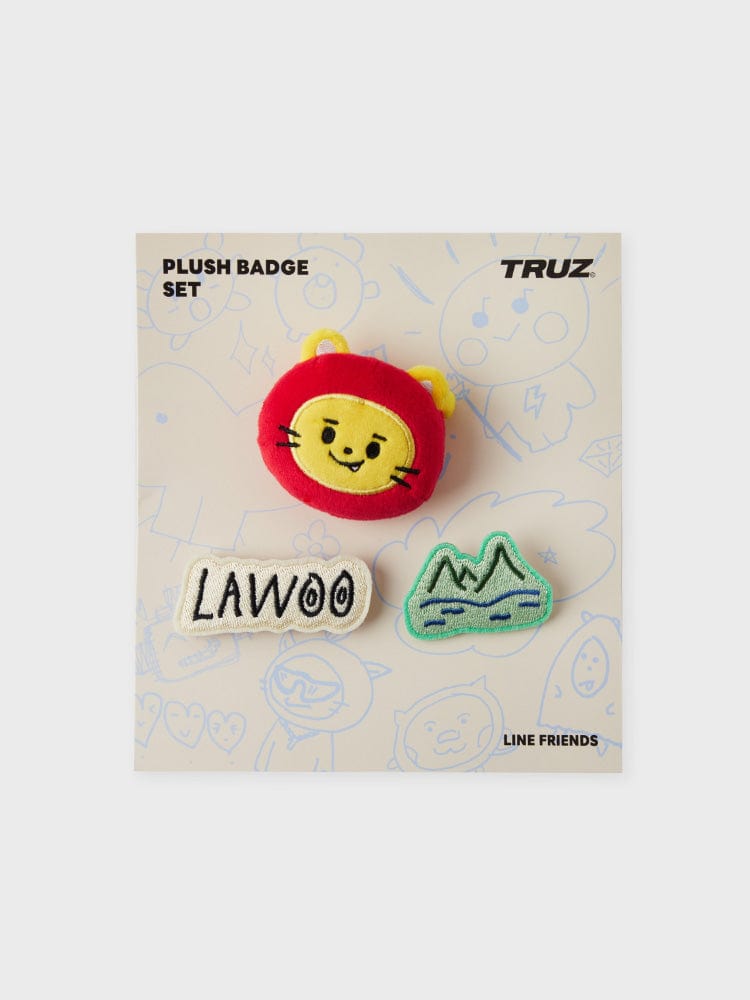 [NEW] 라인프렌즈 TRUZ LAWOO 아티스트 인형 뱃지 세트