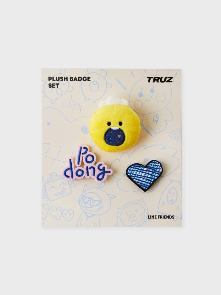 [NEW] 라인프렌즈 TRUZ PODONG 아티스트 인형 뱃지 세트