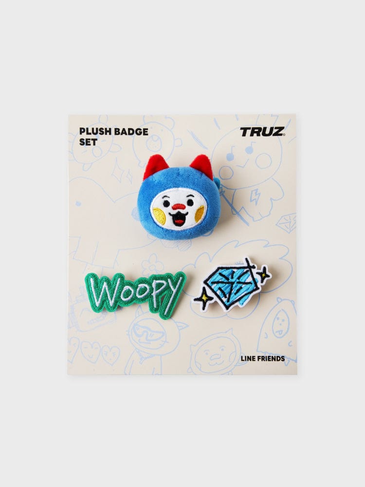 [NEW] 라인프렌즈 TRUZ WOOPY 아티스트 인형 뱃지 세트