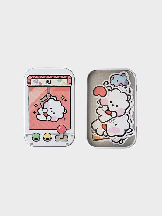 [NEW] 라인프렌즈 BT21 RJ 미니니 틴케이스 스티커 세트