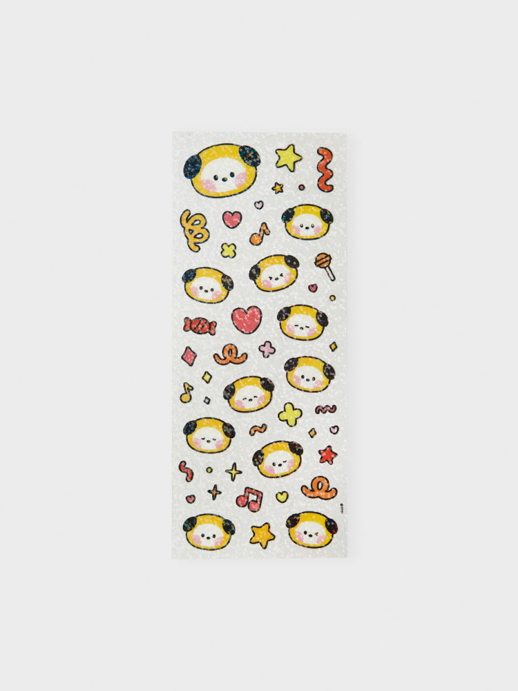 [NEW] 라인프렌즈 BT21 CHIMMY 미니니 글리터 리무버블 스티커