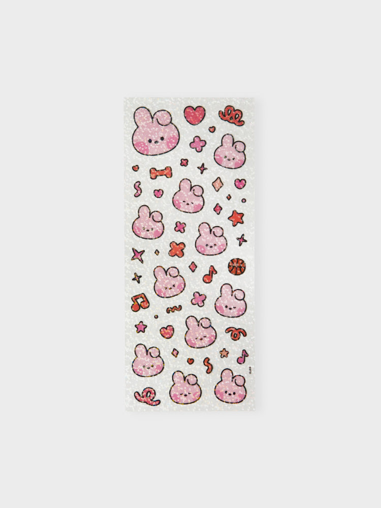 BT21 COOKY minini REMOVABLE STICKERS GLITTER EDITION